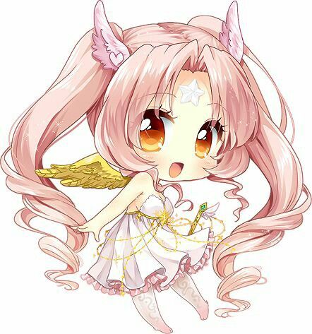 Angel chibi girl Gif Kawaii, Dibujos Anime Chibi, Girl With Pink Hair, Chibi Girl, Chibi Characters, Cute Anime Chibi, Kawaii Chibi, Chibi Drawings, Cute Chibi