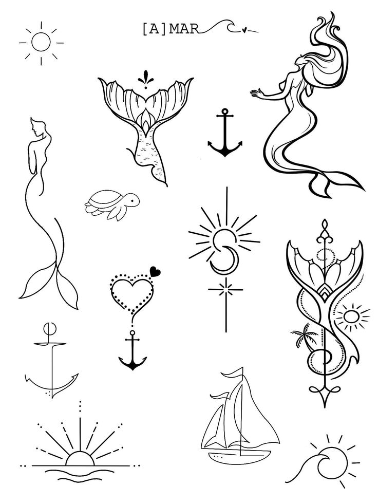 an image of tattoos drawn in black and white with the words i am mar on it