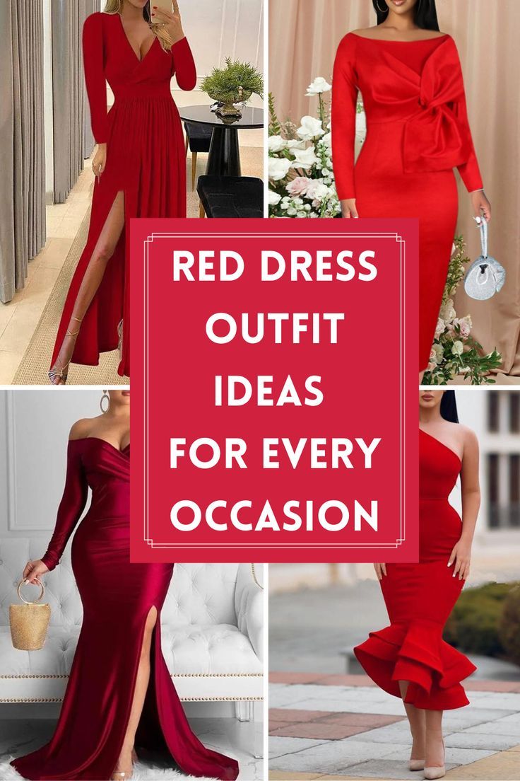 Red dress Red Wedding Guest Dress Winter, Red Sheath Dress Outfit, Red Midi Dress Outfit Winter, Red Dinner Dress Black Women, Red Dress With Pearls Necklace, Valentine Dress For Women Classy Night, Red Western Outfits Women, Red Christmas Dress Women Classy, Red Midi Dress Outfit Classy