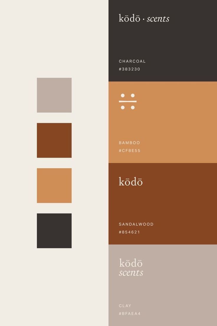 the color scheme for kodo - sents is shown in brown, black and white