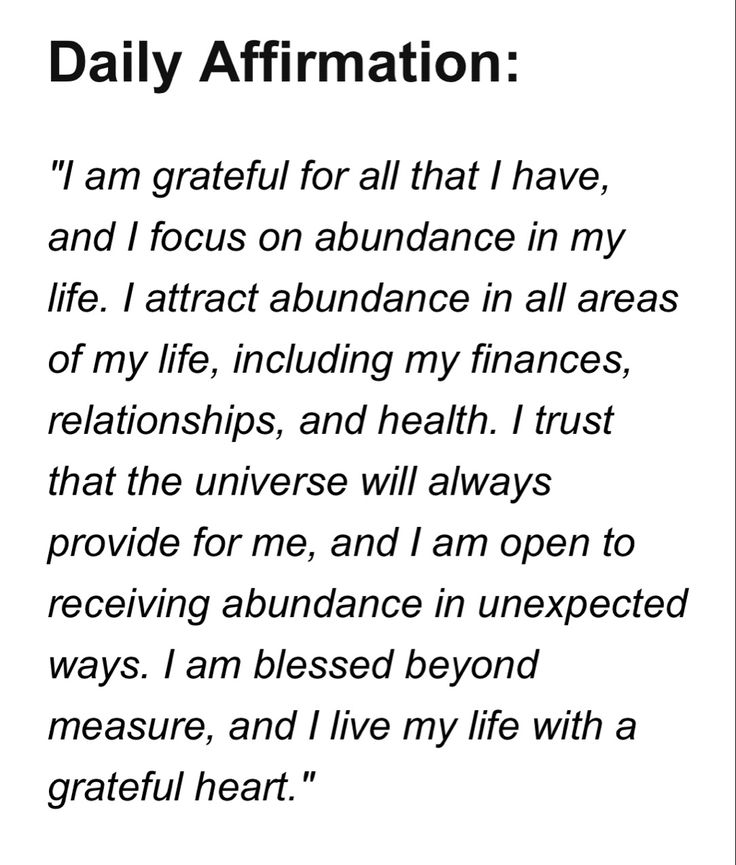 a poem written in black and white with the words, daily affirmation i am grateful for all that i have