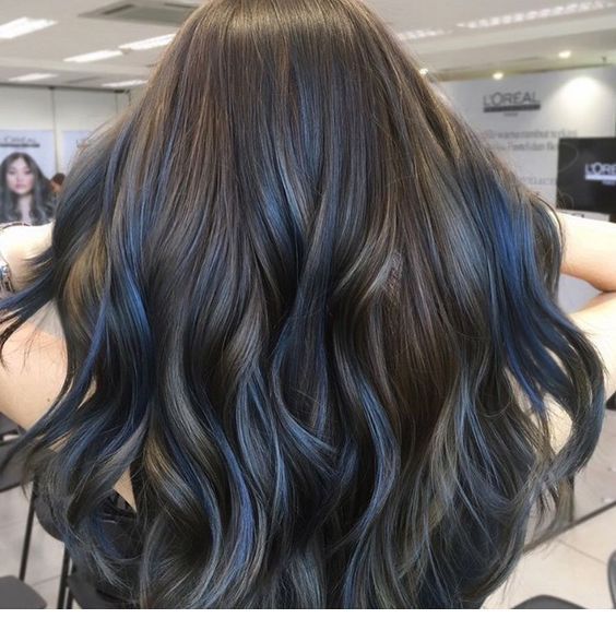 Brown Hair Blue Highlights, Brown Hair With Blue Highlights, Brown Hair Short Bob, Blue Highlights In Brown Hair, Hair Highlights Brown, Hair With Blue Highlights, Brown Hair With Blue, Brown Hair Caramel, Ash Brown Hair With Highlights