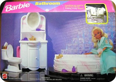 the barbie bathroom is in its original box