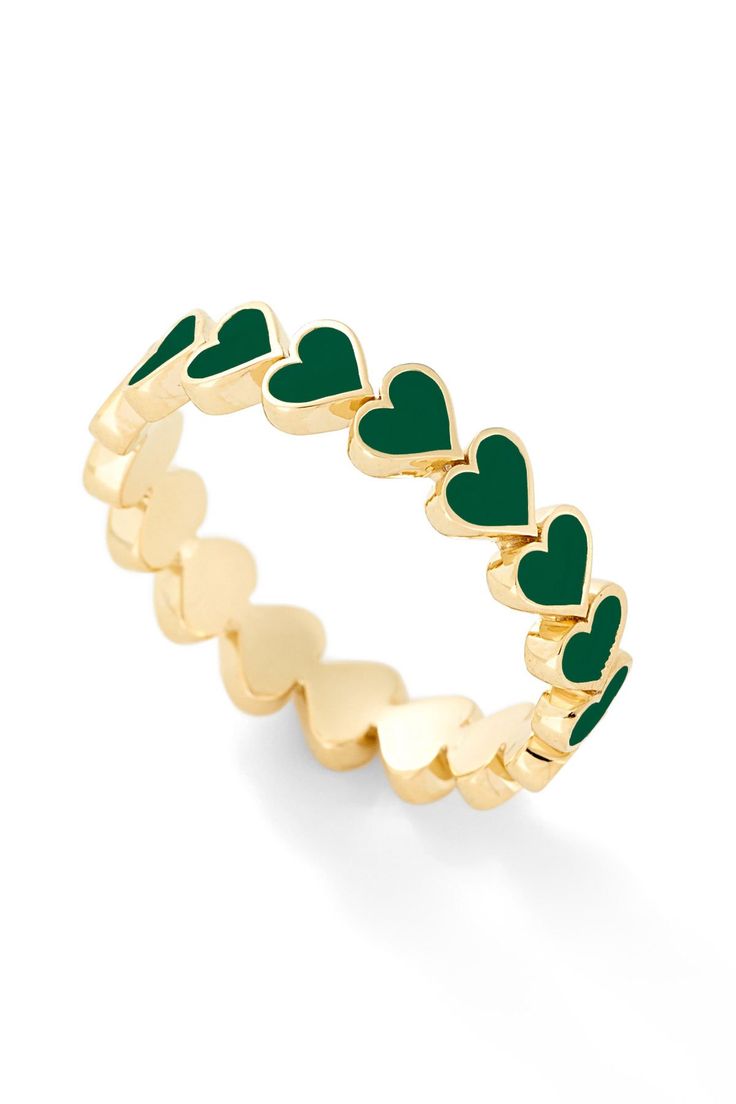 We have updated our classic 14K Yellow Gold Heart Stack Ring by allowing you to customize it! Select from our enamel color options below. Wear this ring with the rest of your Alison Lou to create the perfect stack. Don't see your size in the drop down? No worries! Just write your size in the comments section of the order or contact us. Please allow 20 business days for production and note this piece is final sale. 14K Yellow Gold, Made in New York City Organizing Hair Accessories, Alison Lou, Stack Ring, Gold Band Ring, Fine Jewelry Designers, Heart Of Gold, Stacking Rings, Cute Jewelry, Gold Bands