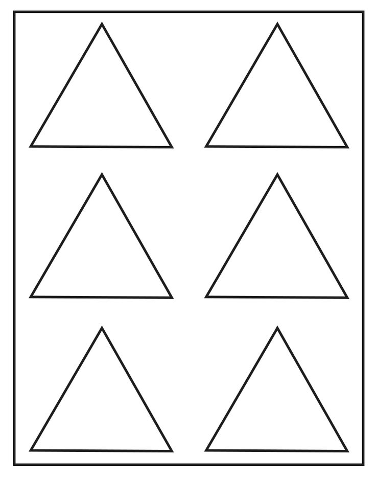 four different shapes are shown in the shape of triangles