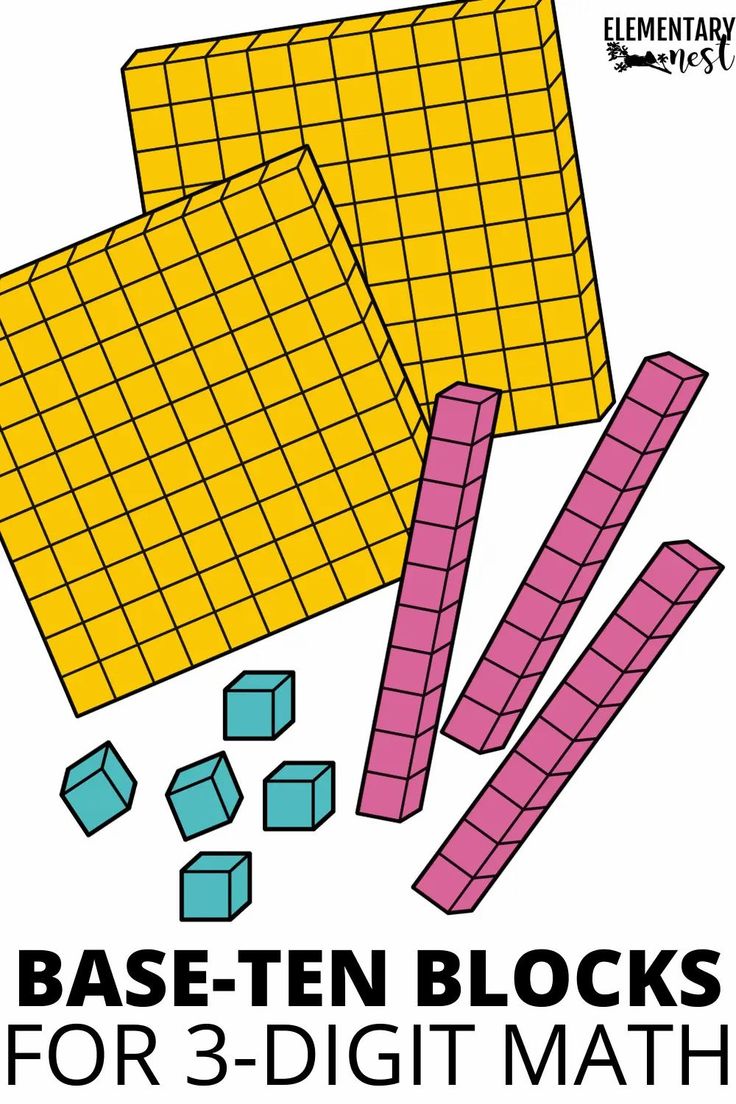 the base ten blocks for 3 - digit math