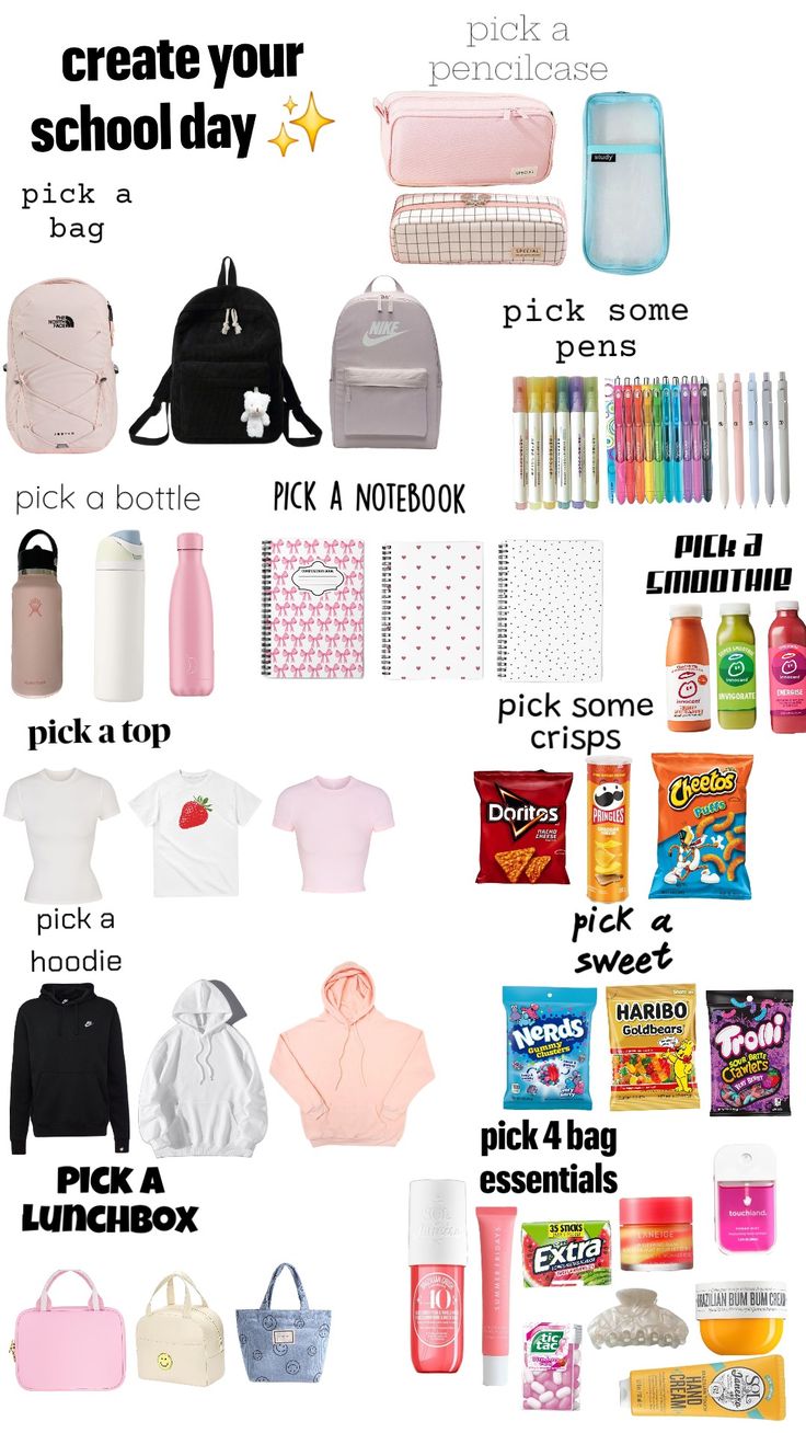 the back to school list is full of items