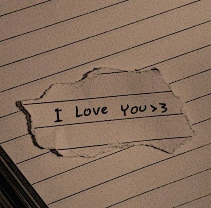 a torn piece of paper with the words i love you's written on it