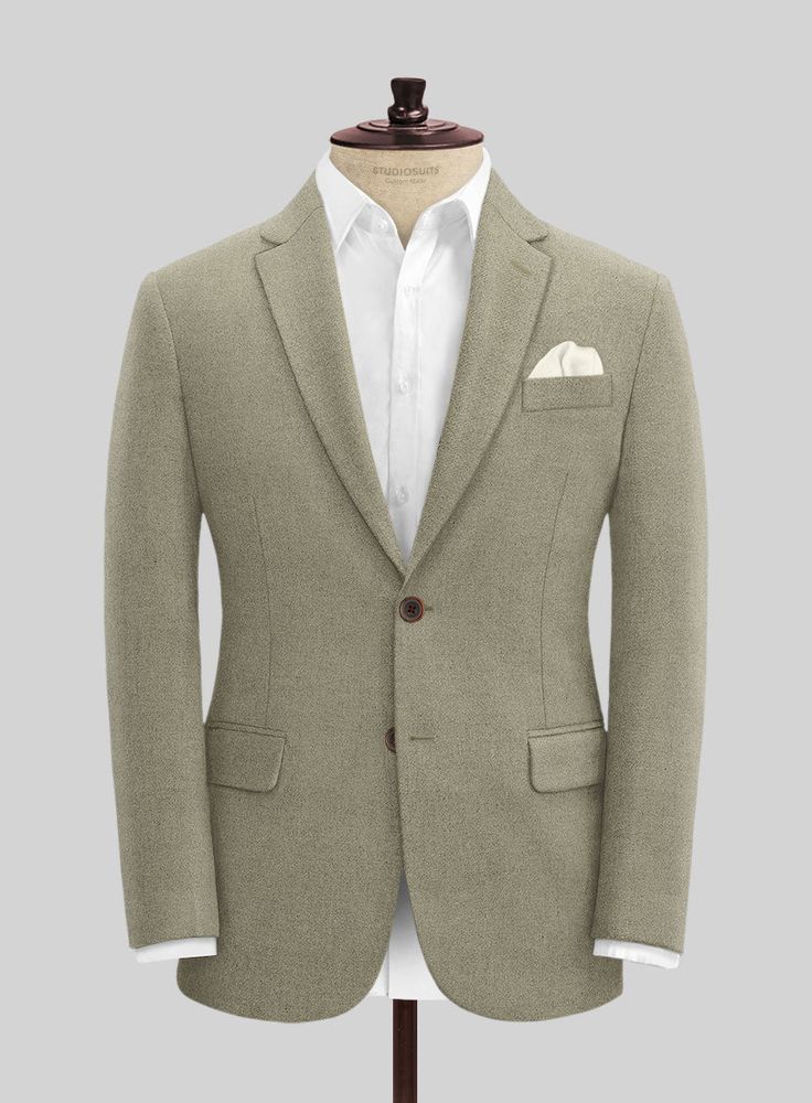 Elevate your urban wardrobe with our Naples Greige Tweed Jacket- a functional and stylish addition to your collection. Meticulously crafted from pure wool, it features a mixture of striking gray-beige hues that are perfect for flaunting your classy style at any premium occasion, whether it be a cocktail party or a black-tie event. Upgrade your wardrobe with this trendy, timeless jacket that will never go out of fashion. 
  Look Includes    Naples Greige Tweed Fabric  Two Button Jacket Style  Not Semi-formal Beige Wool Outerwear, Beige Long Sleeve Tweed Jacket For Semi-formal Occasions, Beige Tweed Jacket With Notch Lapel And Pockets, Beige Tweed Jacket With Lapel Collar For Semi-formal Occasions, Beige Suits For Business Casual In Fall, Business Casual Tweed Blazer With Suit Collar, Beige Business Casual Suits For Fall, Tailored Beige Tweed Jacket With Suit Collar, Tailored Beige Tweed Jacket With Lapel Collar