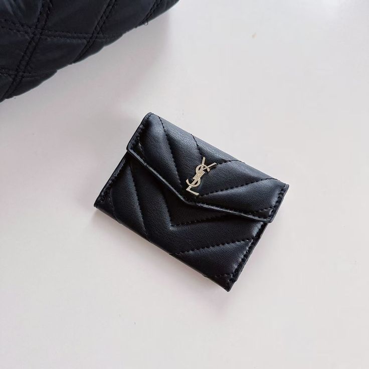 Chic YL Wallet Card Holder: A fusion of functionality and opulence. Ysl Card Holder, Ysl Wallet, Ysl Logo, Wallet Card, Card Holder Wallet, Phone Bag, High Quality Leather, Apple Watch Bands, Card Wallet