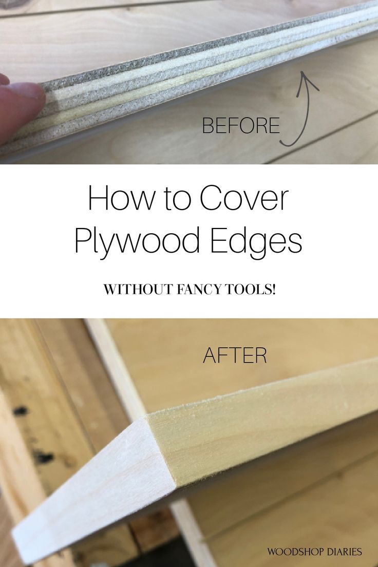 how to cover plywood edges without fancy tools