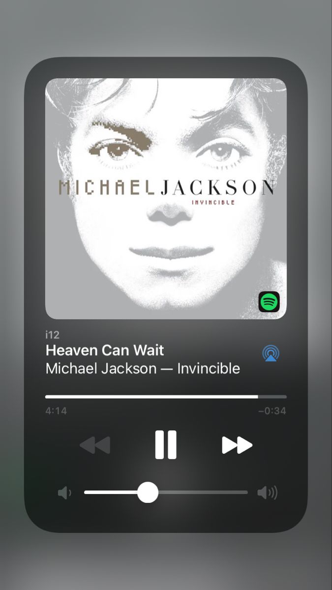 an mp3 player with michael jackson on it's screen and the words, heaven can wait