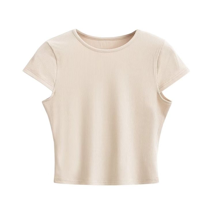 Introducing our Round Neck Cropped Tee, the ultimate blend of casual and basic style. This slim-fit top, crafted from high-quality polyester, offers a comfortable and flattering look. The solid pattern and ribbed element add a touch of sophistication to this wardrobe essential. Designed with a trendy crew neckline and regular short sleeves, this cropped tee is perfect for summer. Whether you're pairing it with high-waisted jeans or a cute skirt, this versatile piece is a must-have for effortless Winter Bottoms, Army Boots, High Waist Short, Plaid Pullover, Rib Top, Womens Mary Janes, Crop T Shirt, Basic Fits, Beige Shoes