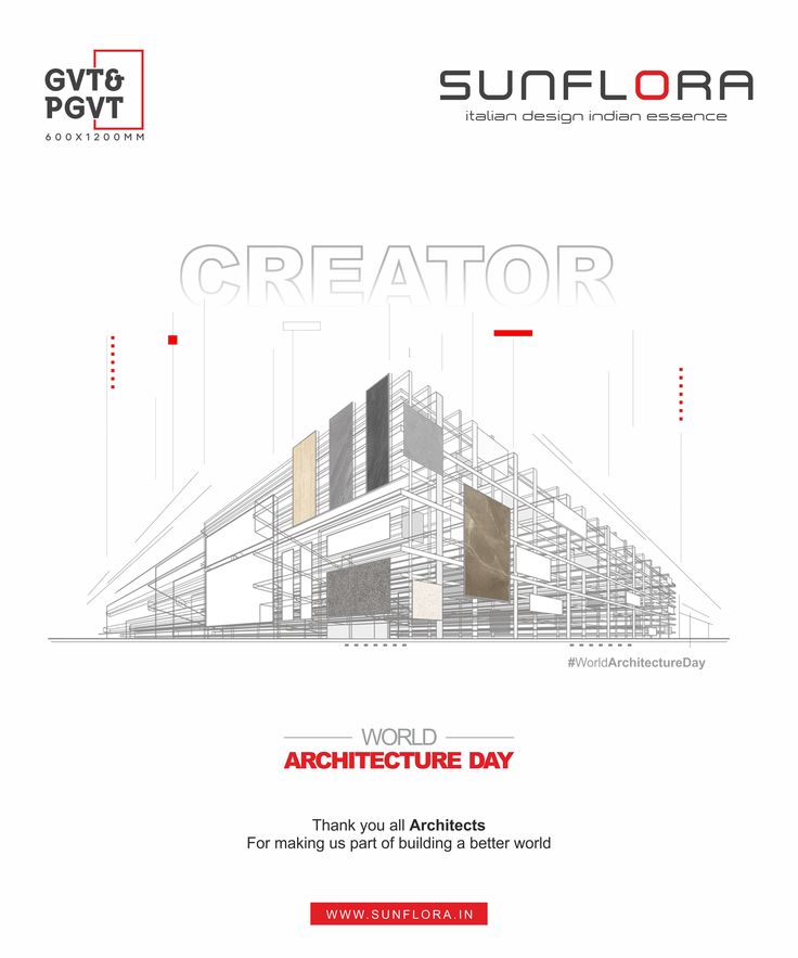 the sunflora architecture day flyer is shown with an image of a building under construction