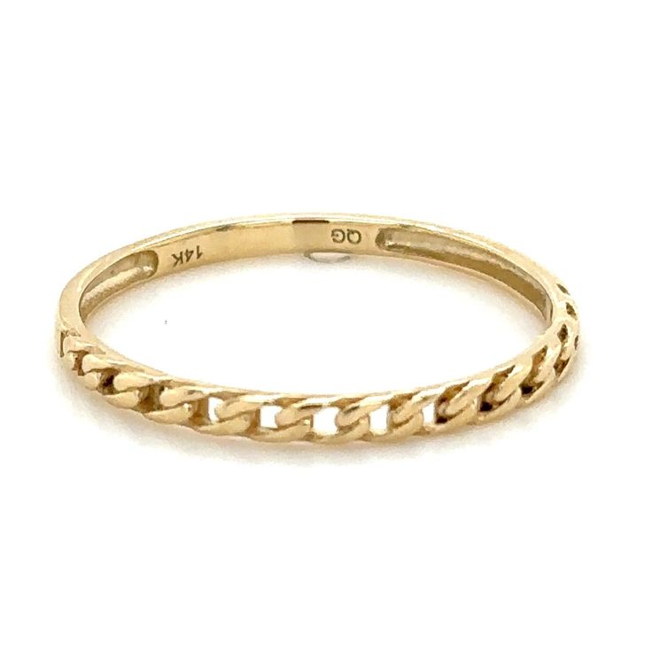 14k yellow gold chain link stackable band. width 1.85mm. Stackable Bands, Gold Link, Yellow Gold Chain, Stackable Rings, Gold Chain, Chain Link, Yellow Gold, Band, Chain