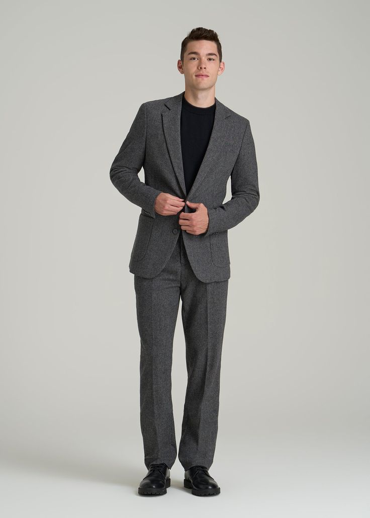 A Long Blazer for Men With Class So Warm and So Stylish Elevate your formal wear with our Wool Blazer for Tall Men. This tall blazer features a tailored fit and a slightly longer length to complement your stature. Interior and welt pockets provide practical storage, while the pre-washed material prevents shrinkage, ensuring a lasting fit that's your new go-to for every upscale occasion.• Tailored fit for a polished look• Longer than hip length for better coverage• Interior and welt pockets for e Scrubs Dress, Cozy Sleepwear, Blazer For Men, Tall Men, Fall Denim, Practical Storage, Long Blazer, Sports Blazer, Long Sleeve Tee Shirts