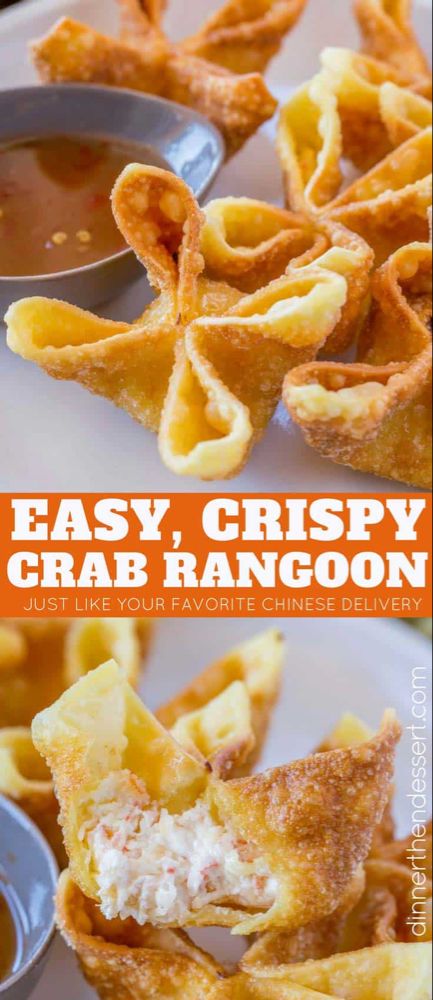 the cover of easy crispy crab rangoon