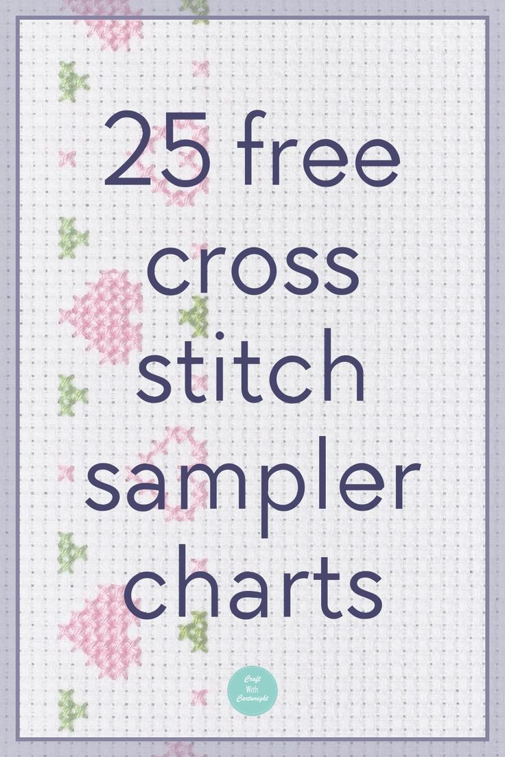 the 25 free cross stitch sample chart