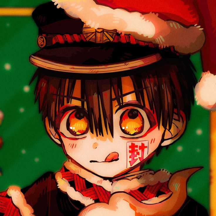 Hanako Pfp, Pfp Christmas, Christmas Pfp, Cool Christmas, Paint Brush Art, Ghost Boy, Anime Christmas, Christmas Icons, Anime People