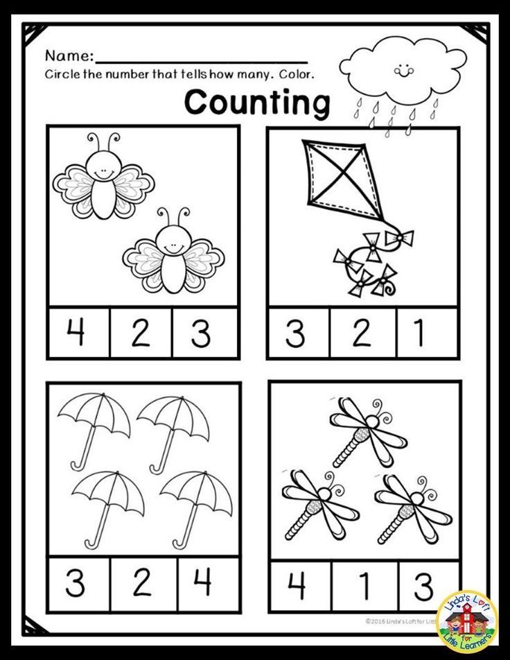 counting worksheet for numbers 1 - 10 with pictures of umbrellas and flowers