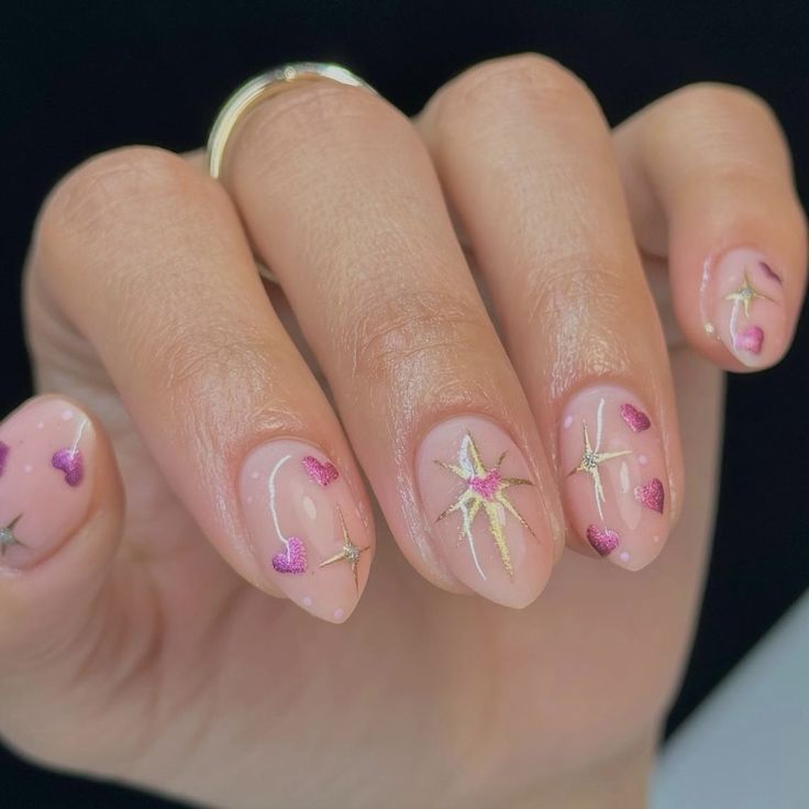 February Nails Ideas Chrome, Valentines Chrome Nails Designs, Vday Fit Ideas, Short Valentines Day Nails Chrome, Floral Valentines Nails, Opal Valentines Nails, Chrome Vday Nails, Valentines Themed Nails, Girly Valentines Nails