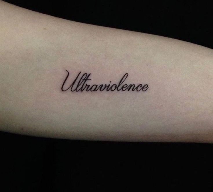 Yes To Heaven Tattoo, Ultraviolence Tattoo, Lana Del Rey Tattoo Ideas, Ldr Tattoo, Lana Del Rey Tattoos, Lana Del Rey Tattoo, Petite Tattoos, Cute Small Tattoos, Cute Tattoos For Women