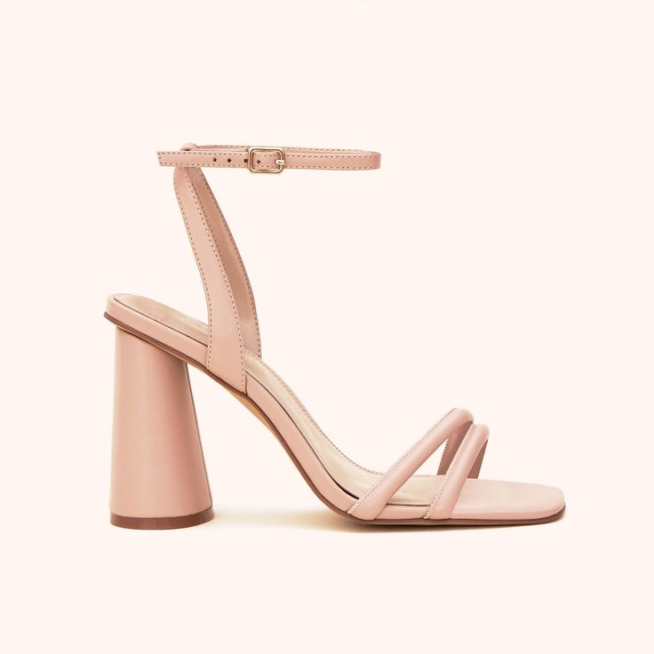 Julia Chunky Heel - Nude Blush