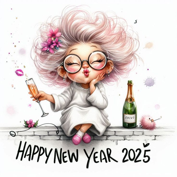 Happy New Year 2025, Wishes New Year, Fun Gif, Holiday Treats Christmas, Old Lady Humor, Christmas Scenery, Celebrate Good Times, Happy Birthday Quotes For Friends, Glamour Nails