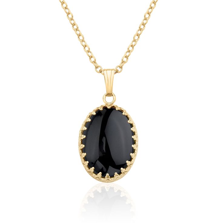 "Large Black Onyx Oval Pendant Necklace for Women in 14K Gold Filled or Sterling Silver, Vintage Style Black Onyx Jewelry, 7th Anniversary Gifts for Her, Protection Necklace, Graduation Gift for Her A high dome Black Onyx in a opulent gold setting with patterns edges folding on the stone. A vintage look recreated this jade pendant necklace is surely going to be the new star of your jewelry box. The perfect jewelry gift for 7th anniversaries. 💎 Metal - 14K Gold Filled or Sterling Silver 💎 Gemst Elegant Black Oval Pendant Jewelry, Onyx Large Pendant Jewelry As Gift, Onyx Oval Pendant Jewelry Gift, Black Oval Pendant Gemstone Jewelry, Black Gemstone Oval Pendant Jewelry, Oval Pendant Necklace, Black Onyx Pendant, Black Onyx Jewelry, 7th Anniversary Gifts