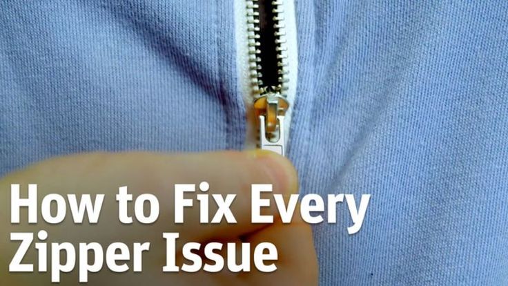 a person is opening the zipper of a blue shirt that says how to fix every zipper issue