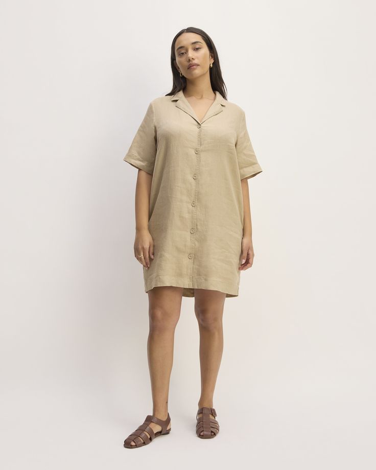 The Linen Shirt Dress Fashion Trend 2024, Feels Like Summer, Trend 2024, Linen Shirt Dress, Summer Chic, Khaki Dress, Linen Shop, Wrap Dresses, Holiday Weekend