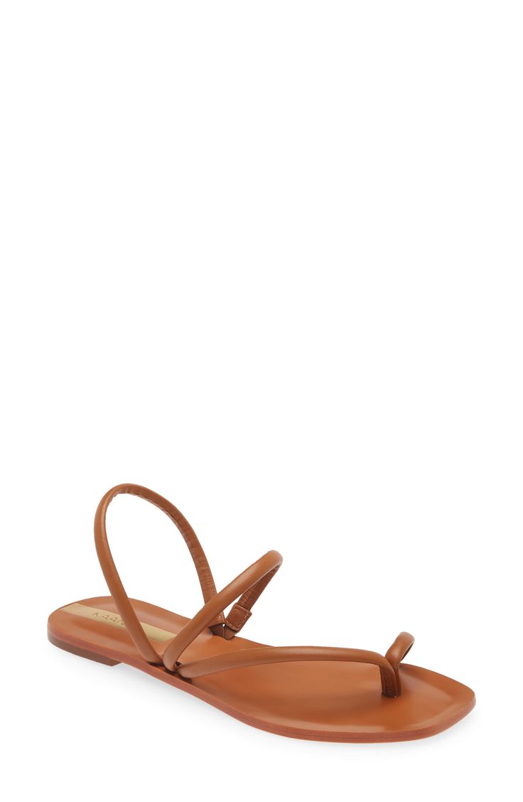 Tubular leather straps add modern appeal to a minimalist slingback sandal fashioned with a center toe ring for a secure fit. Leather upper and lining/synthetic sole Made in Brazil Hispanic & Latinx Owned/Founded Toe Ring, Made In Brazil, Slingback Sandal, Sandal Fashion, Toe Rings, Sandal Women, Leather Straps, Womens Sandals, Brazil