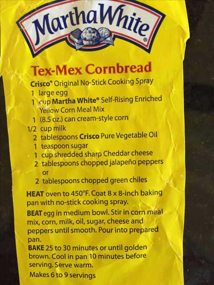 a yellow sign with instructions for tex - mex cornbread