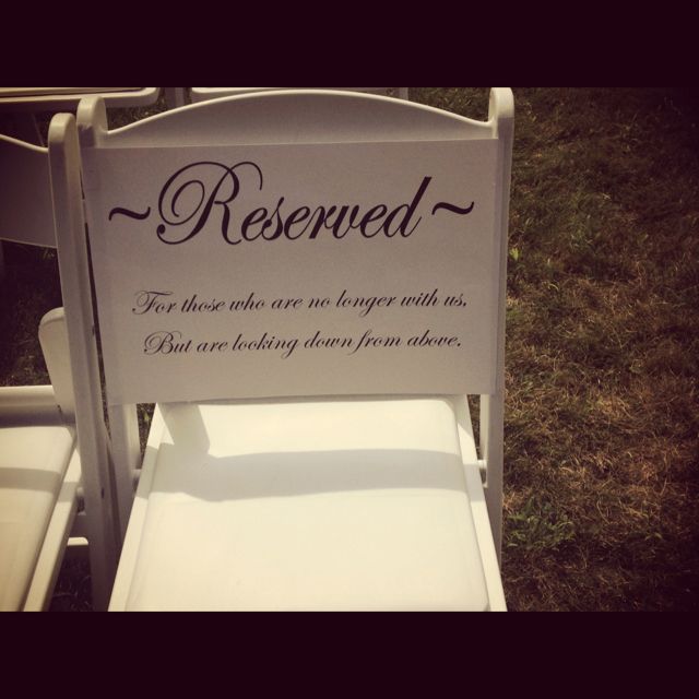 a sign that says reserved for those who are longer with us