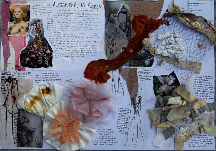 an altered book with many different things on it's pages, including paper and fabric