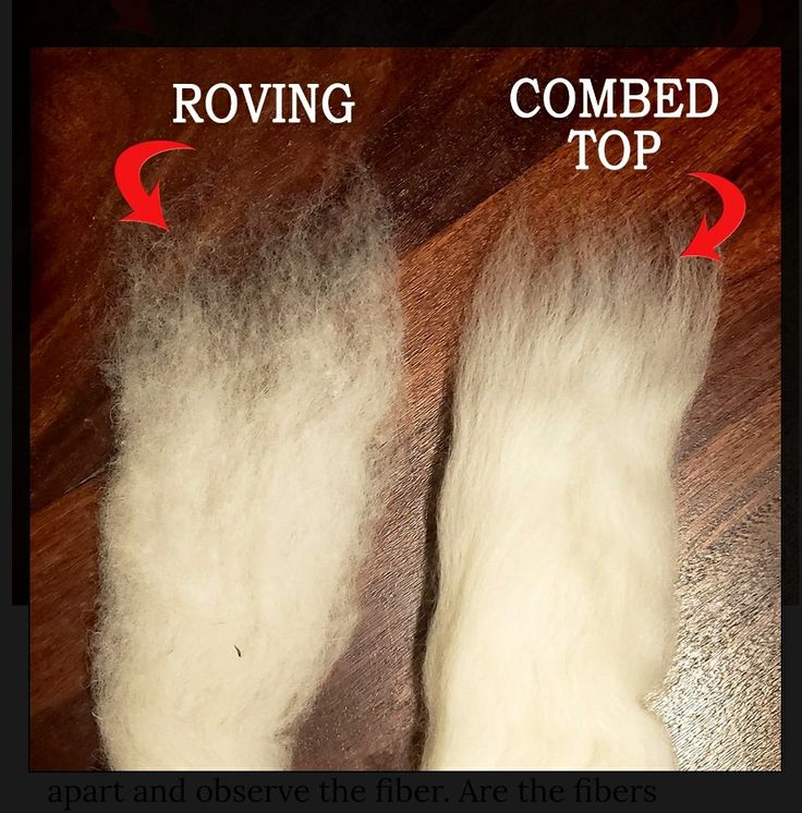 two different types of hair that have been combed and compared to the same type of fibers