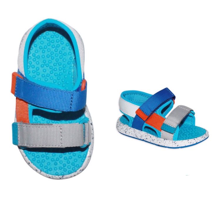 Nwt Wonder Nation Trail Sandals Size 6 Summer Slide Sandals For Playtime, Synthetic Slide Sandals For Playtime, Blue Non-slip Slide Sandals, Beach Sandals With Soft Synthetic Sole, Blue Non-slip Slide Flip Flops, Blue Non-slip Sandals For Summer, Playful Blue Adjustable Sandals, Light Blue Slide Sandals For Vacation, Blue Slide Sandals For The Beach