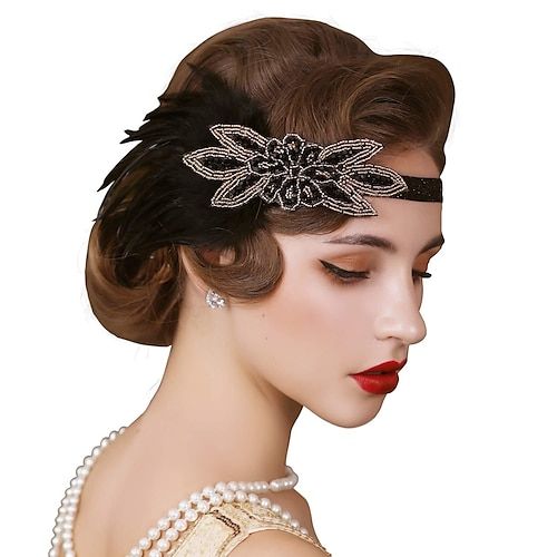 Season:All Seasons; Gender:Women's; What's in the box:Headwear; Types:Flapper Headband; Holiday:Halloween,Carnival,Masquerade; Style:1920s,Retro Vintage; Jewelry Type:Head Jewelry; Occasion:Party; Material:Feather; Age Group:Adults'; Characters:The Great Gatsby; Design:Sequins,Feather; Listing Date:05/24/2023 Gatsby Hair Accessories, Showgirl Headpiece, Great Gatsby Headpiece, Flapper Hair, Gatsby Hair, 1920s Headband, Gatsby Headpiece, 1920s Headpiece, 1920s Hair