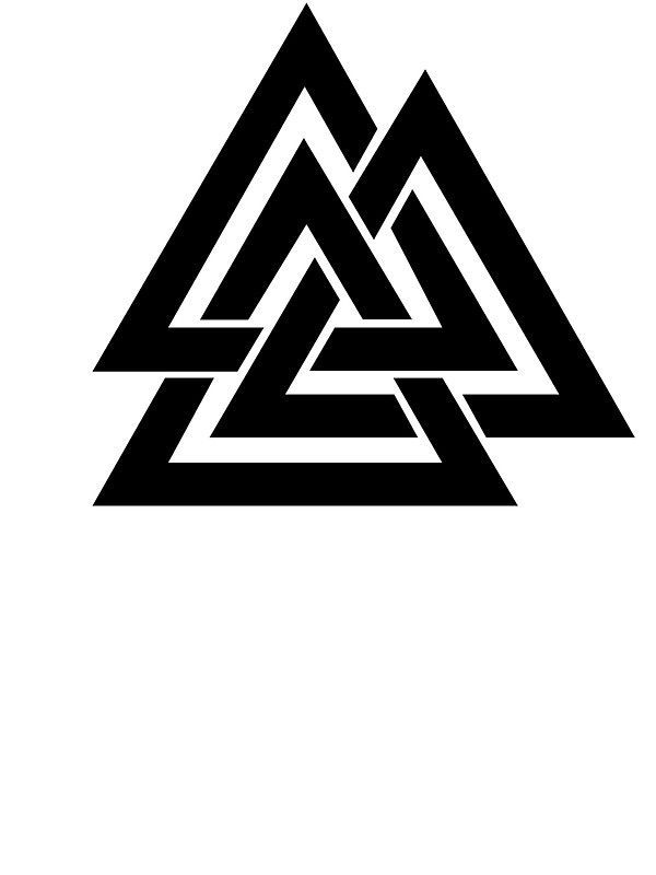 an abstract triangle design in black and white