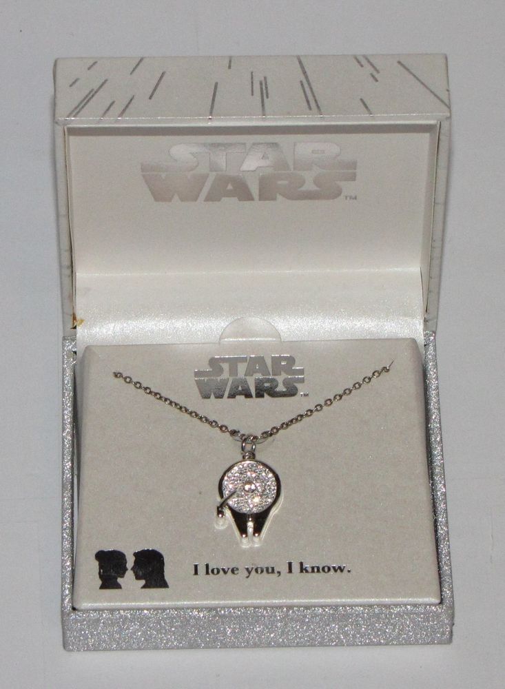 star wars i love you, i know necklace with swaro cut out on the front