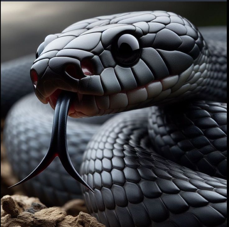 a close up of a snake with its mouth open