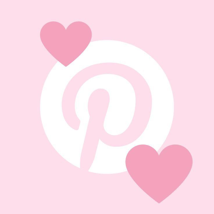 two pink hearts sitting in front of a pin code symbol on a pink background with white circles