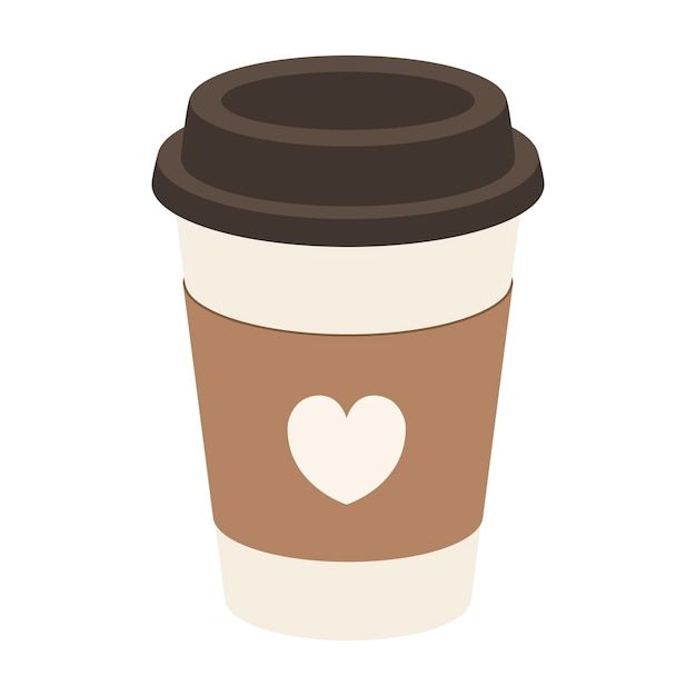 a coffee cup with a heart on it