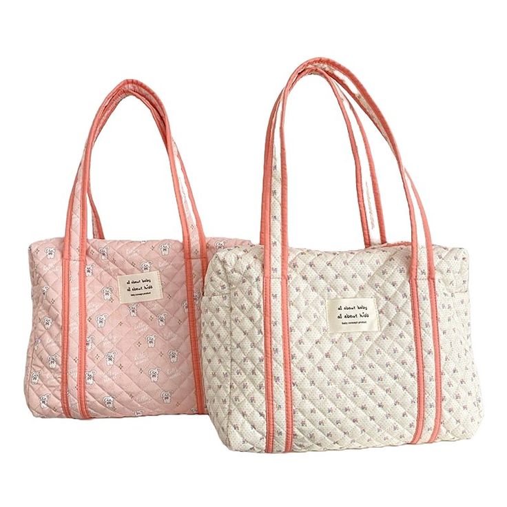 The soft tote bag showcases cotton quilting Craftsmanship. In fresh colors, the quilted design is completed with the details. Main Material: Cotton Fabric Lining Material: Cotton Interior: Interior Slot Pocket, Cell Phone Pocket Closure Type: zipper Everyday White Quilted Bag, Quilted Cotton Shoulder Bag For Travel, Travel Quilted Cotton Shoulder Bag, Quilted Cotton Shoulder Bag For Daily Use, Light Pink Tote Bag, Pink Quilted Shoulder Bag For Daily Use, Beige Quilted Tote Shoulder Bag, White Quilted Tote Shoulder Bag, Pink Quilted Tote Bag