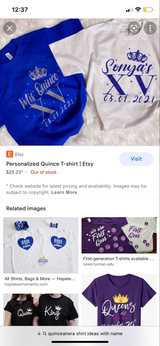 Quince Custom Shirts, Purple Quince Surprise Dance Outfits, Quince T Shirt Ideas, Royal Blue Suprise Dance Outfit, Blue Surprise Dance Outfits, Chambelanes Baile Sorpresa Outfits, Xv Shirts Ideas, 15 Shirts Ideas, Chambelan Gift Ideas