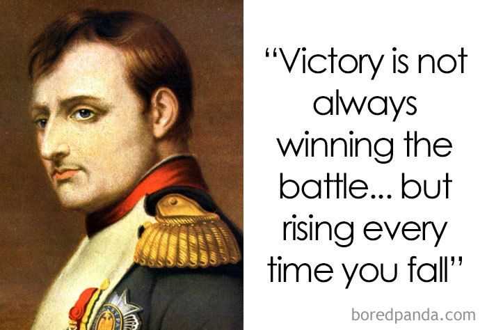 an image of a man in uniform with a quote on it that says victory is not always winning the battle but rising every time you fall