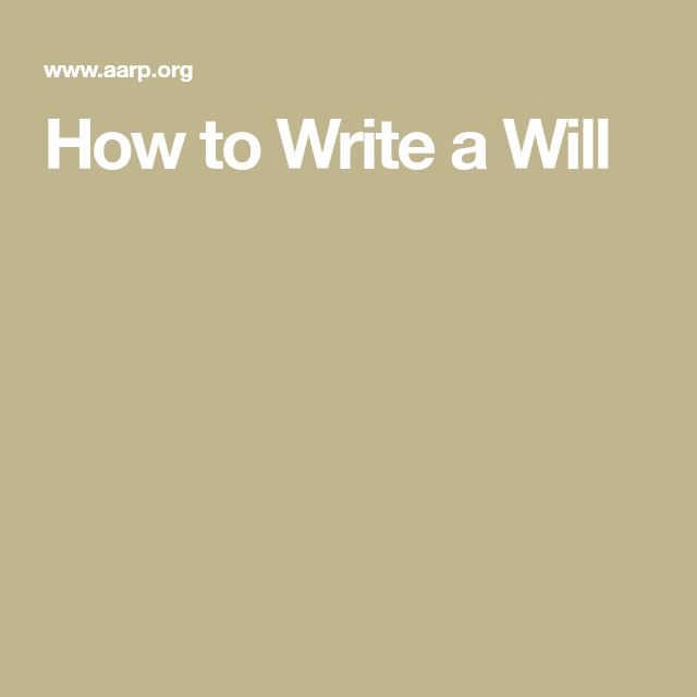 the words how to write a will in white on a beige background with an image of a