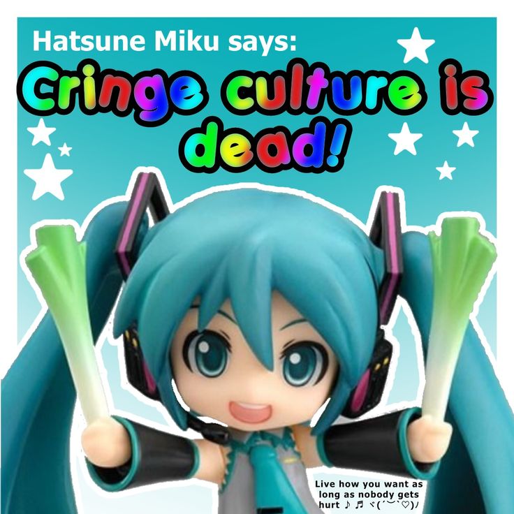 an anime character with headphones on holding two green sticks in front of the caption reads, orange culture is dead