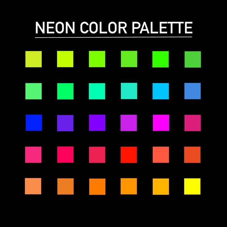 the color scheme for neon colors is shown in this graphic art work, which includes squares and