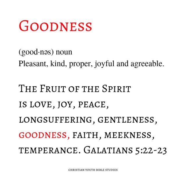 an image of godness with the words goodness and grace written in red on white paper